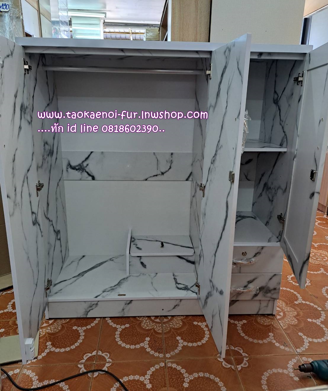 WCD-120-3 ตู้เสื้อผ้าเด็ก 120 ซม.