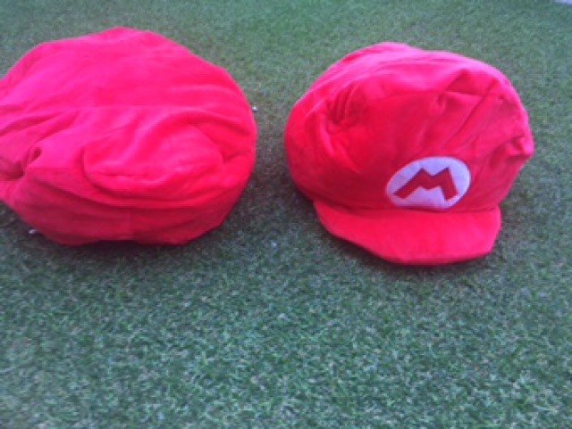 หมวกมาริโอ้ ใบพอง หมวก mario นุ่มนิ่ม พร้อมส่ง