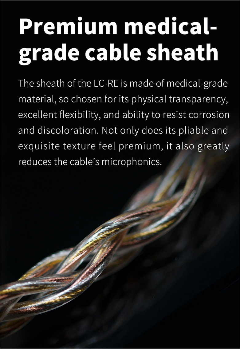 ขาย FiiO LC-RE สายหูฟังระดับ Hi-End ถัก 240 เส้น 4 แกน แบบ Litz Type 2 เปลี่ยนหัวแจ็คได้ 3 รูปแบบ