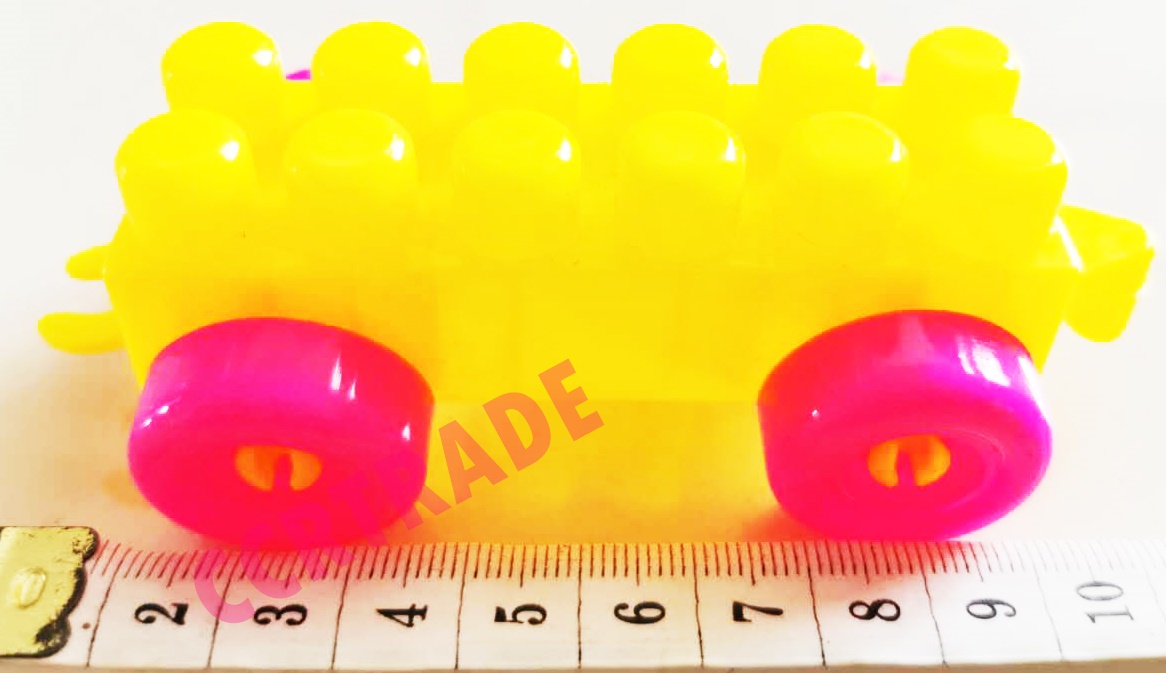 บล็อคตัวต่อสีสด 66 ชิ้น+กระเป๋า 15x22 ซม.(1x3)