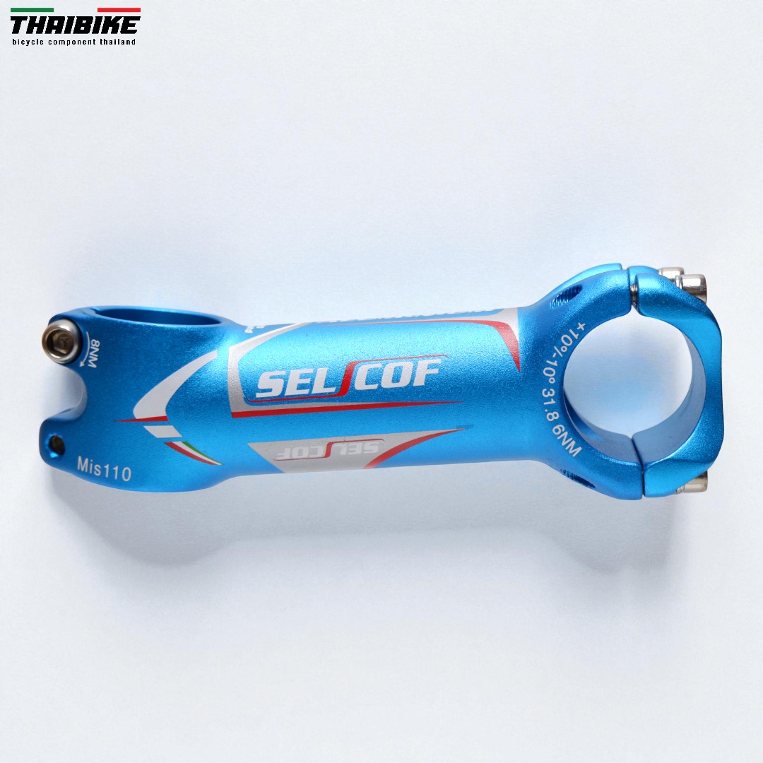 สเต็มจักรยาน SELCOF K043 ±10° 7071 อลูมิเนียม คอแฮนด์ 25.4/31.8 มม. น้ำหนักเบา แข็งแรง งานไต้หวัน