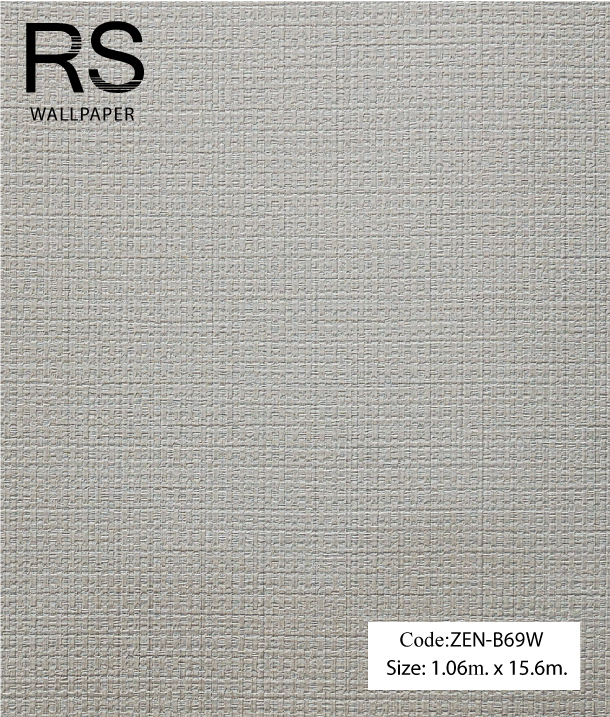 วอลเปเปอร์เทกเจอร์กระสอบโทนสีเทาอ่อน ZEN-B69W