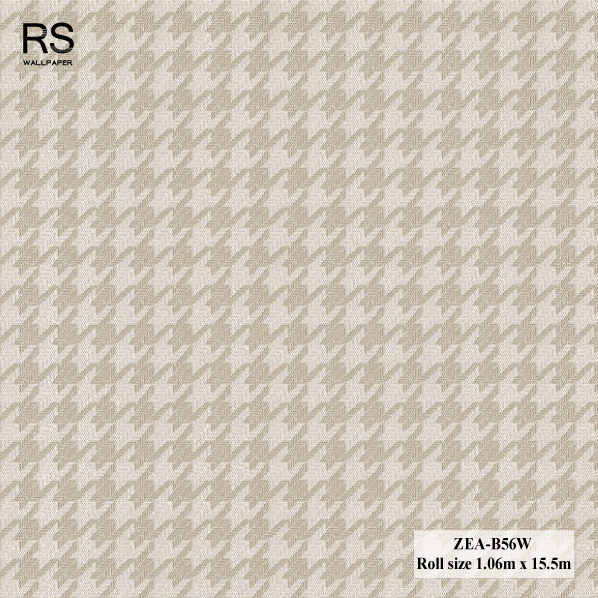 วอลเปเปอร์สไตล์โมเดิร์นลายตาข่าย สีเทาอมเขียว ZEA-B56W