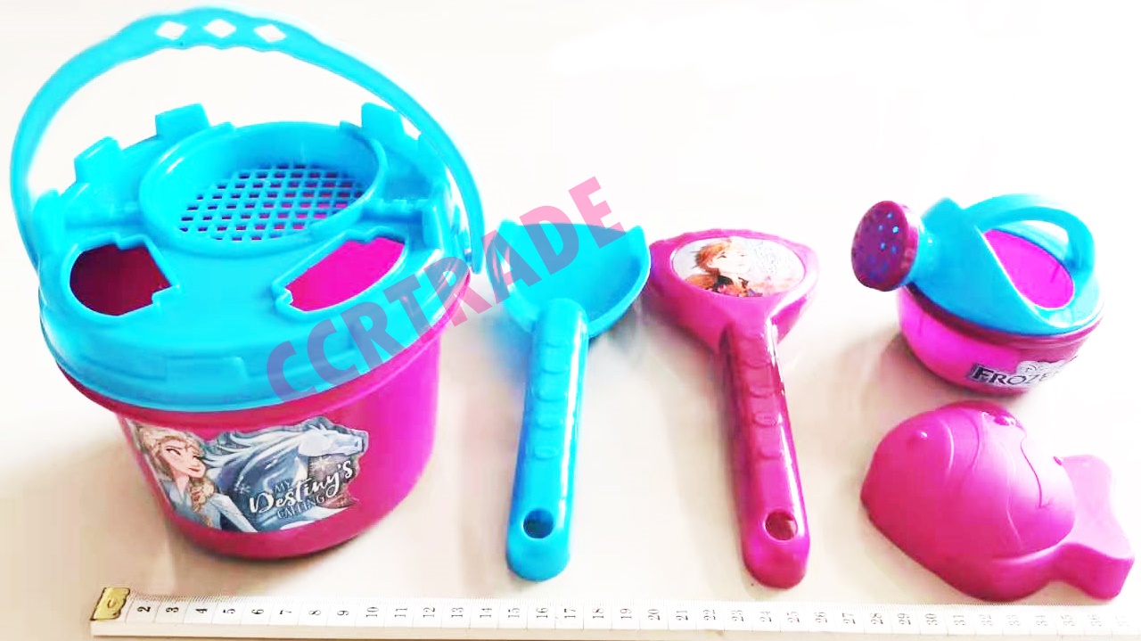 ชุดเล่นทรายปราสาท โฟรเซ่น 5 ชิ้นถุงตาข่าย 15.5x21 ซม.(ลิขสิทธิ์แท้)(1x3)