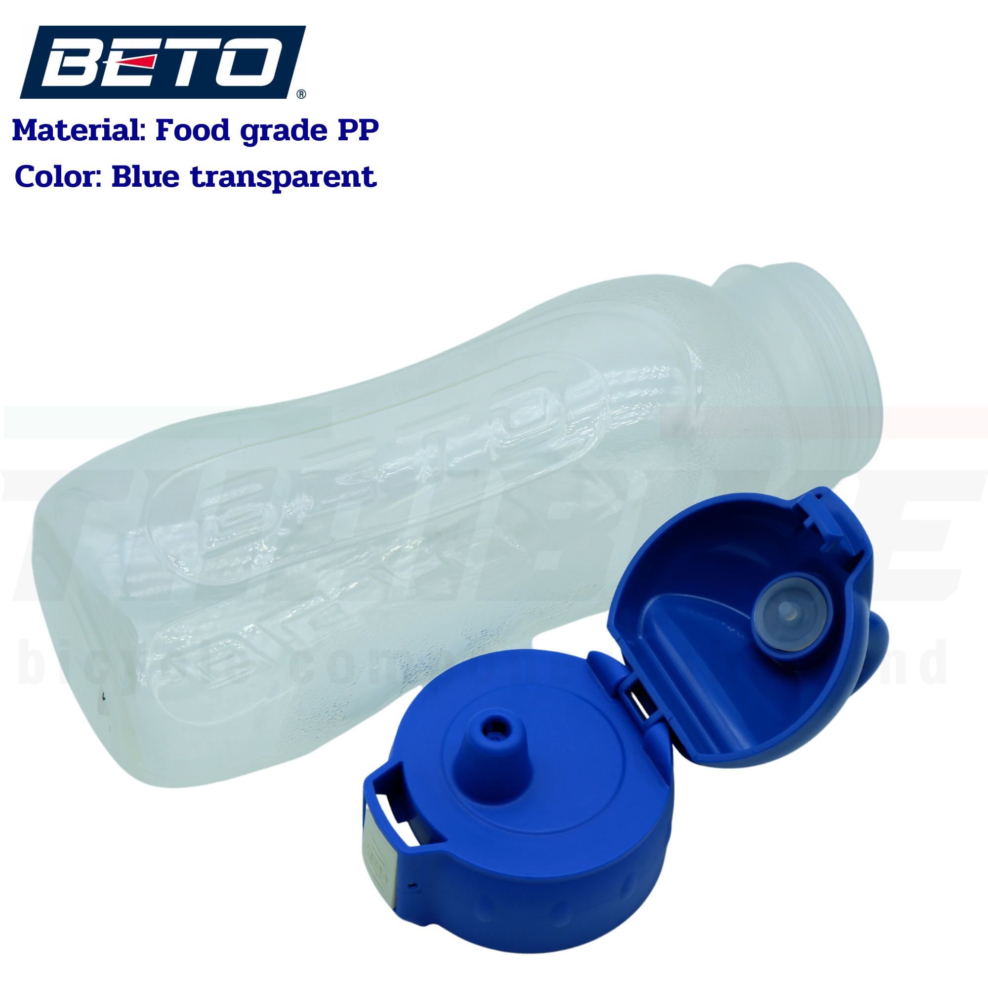 ขวดน้ำแบบใส สำหรับปั่นจักรยาน เดินป่า มีที่ห้อย BETO WB-217 ขนาด 650ml