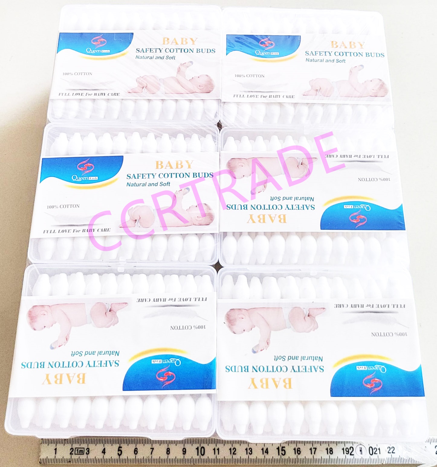 คัตตันบัดเด็กอ่อน 55 ชิ้นกล่อง 8.5x11 ซม.