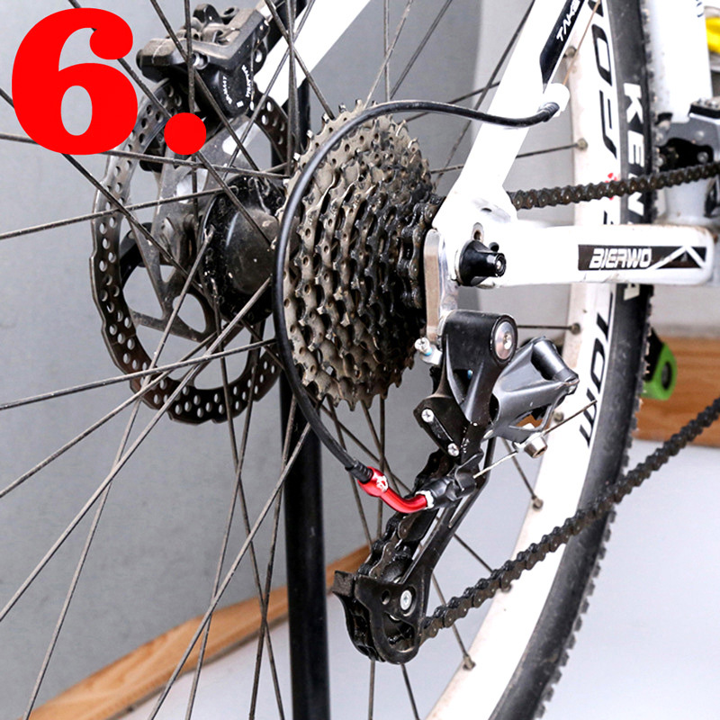 หัวต่อสายเกียร์เข้าตีนผีจักรยานกันสายเกียร์หัก MUQZI rear dial line tail bend aluminum alloy