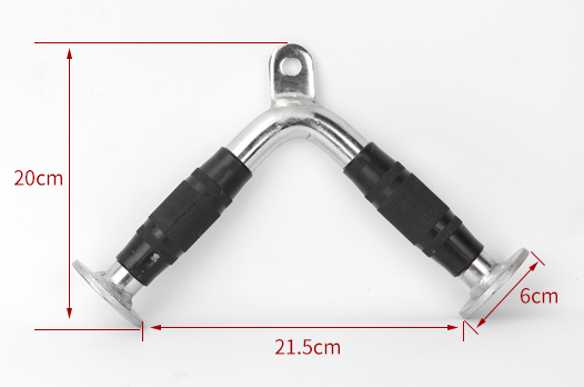 Tricep Pushdown V Bar อุปกรณ์ช่วยเล่นกล้ามเนื้อแขนหลัง-หน้าแขน แบบหุ้มยาง (สำหรับเครื่องเคเบิ้ล)