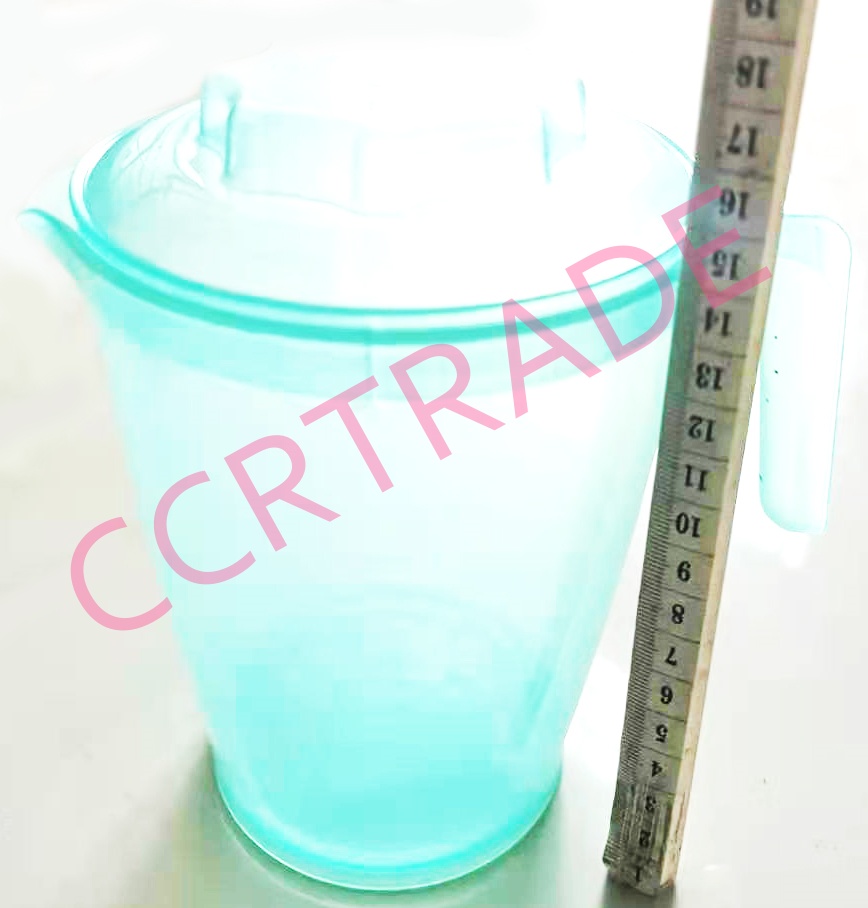 เหยือกตวงสีใส 1000 ml+ฝาปิด 15.5 ซม.(คละสี)