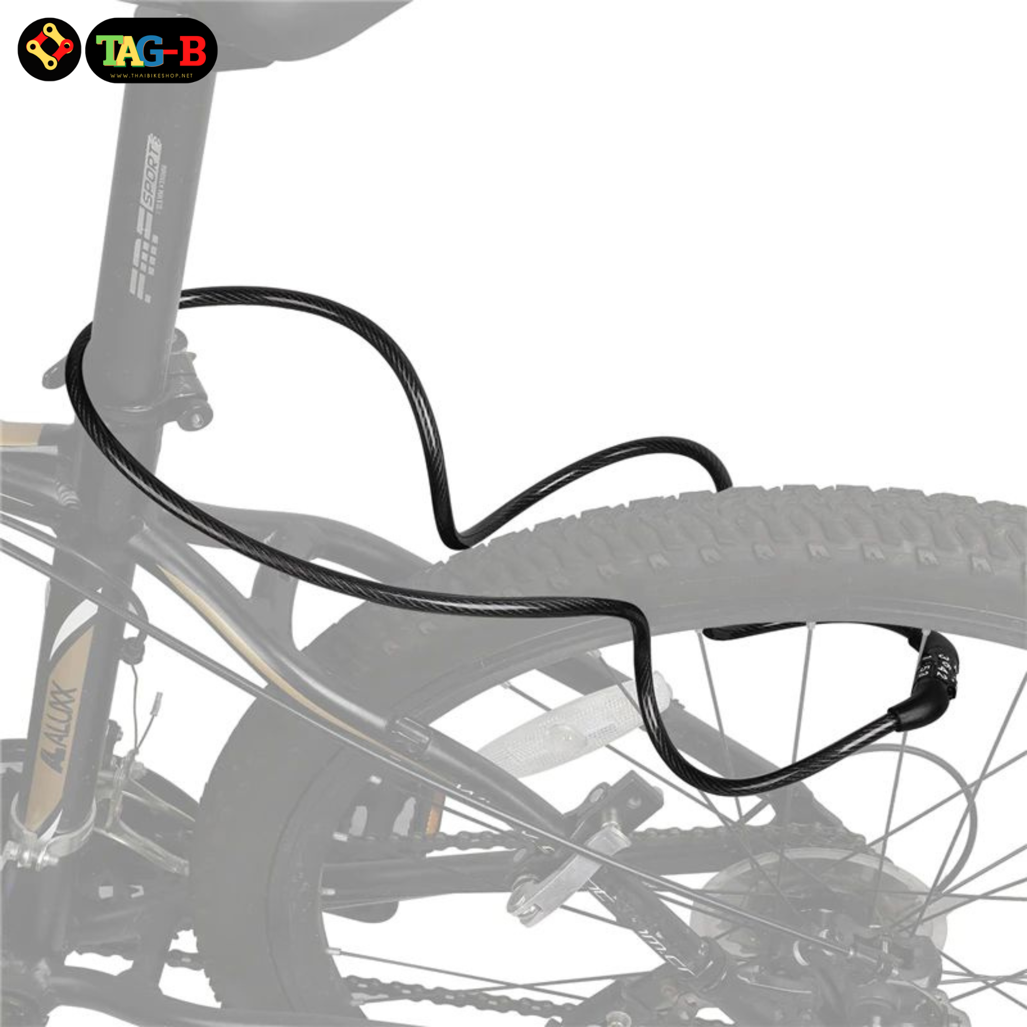 สายล็อคจักรยานพกพา ล็อคหมวกกันน็อค ยี่ห้อ tonyon แบบ 4 รหัส