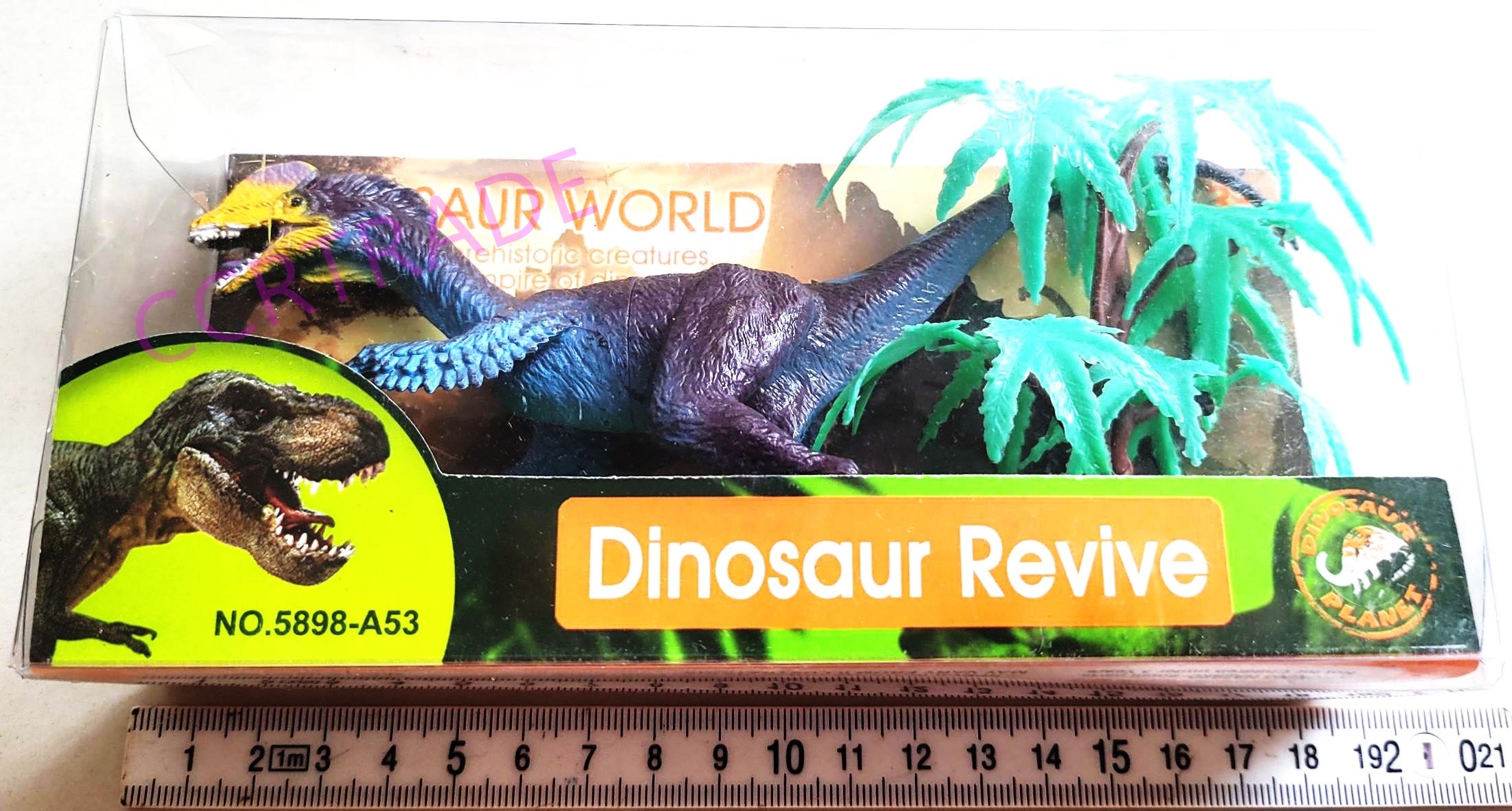 ไดโนเสาร์โมเดลใหญ่+ต้นไม้กล่อง 10x19 ซม.(งานห้าง)