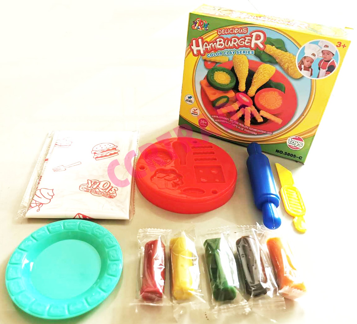 ชุดแป้งโดอาหารฟาสฟู๊ดกล่อง 14 ซม.(งานห้าง)(1x6)