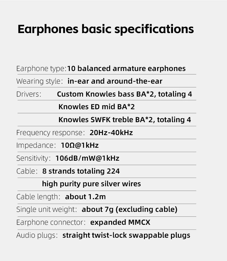 FiiO FA19 หูฟัง 10 ไดรเวอร์ Knowles BA, Crossover เกรด audiophile สายเงินไฮเอนด์ รองรับ Hi-Res ประกันศูนย์ไทย