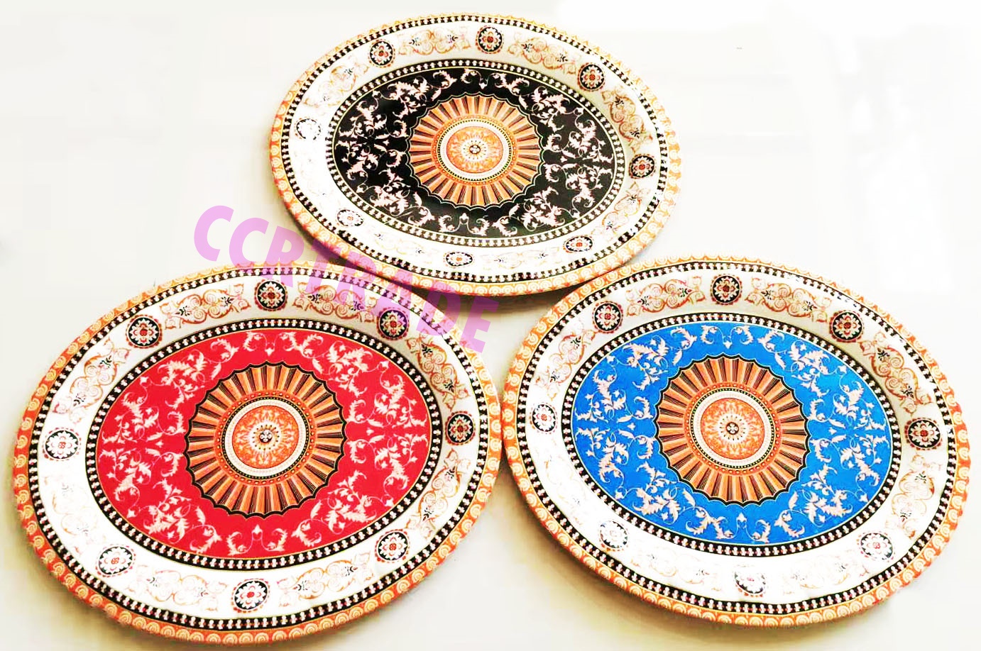 ถาดแขกจัมโบ้ วงรี 30x38 ซม.