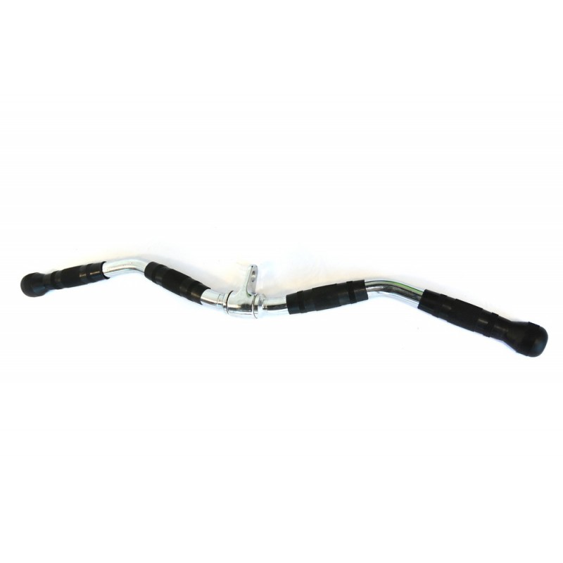 CABLE CURL BAR อุปกรณ์ช่วยเล่นกล้ามเนื้อแขนหน้าและหลัง (สำหรับเครื่องเคเบิ้ล) หุ้มยาง