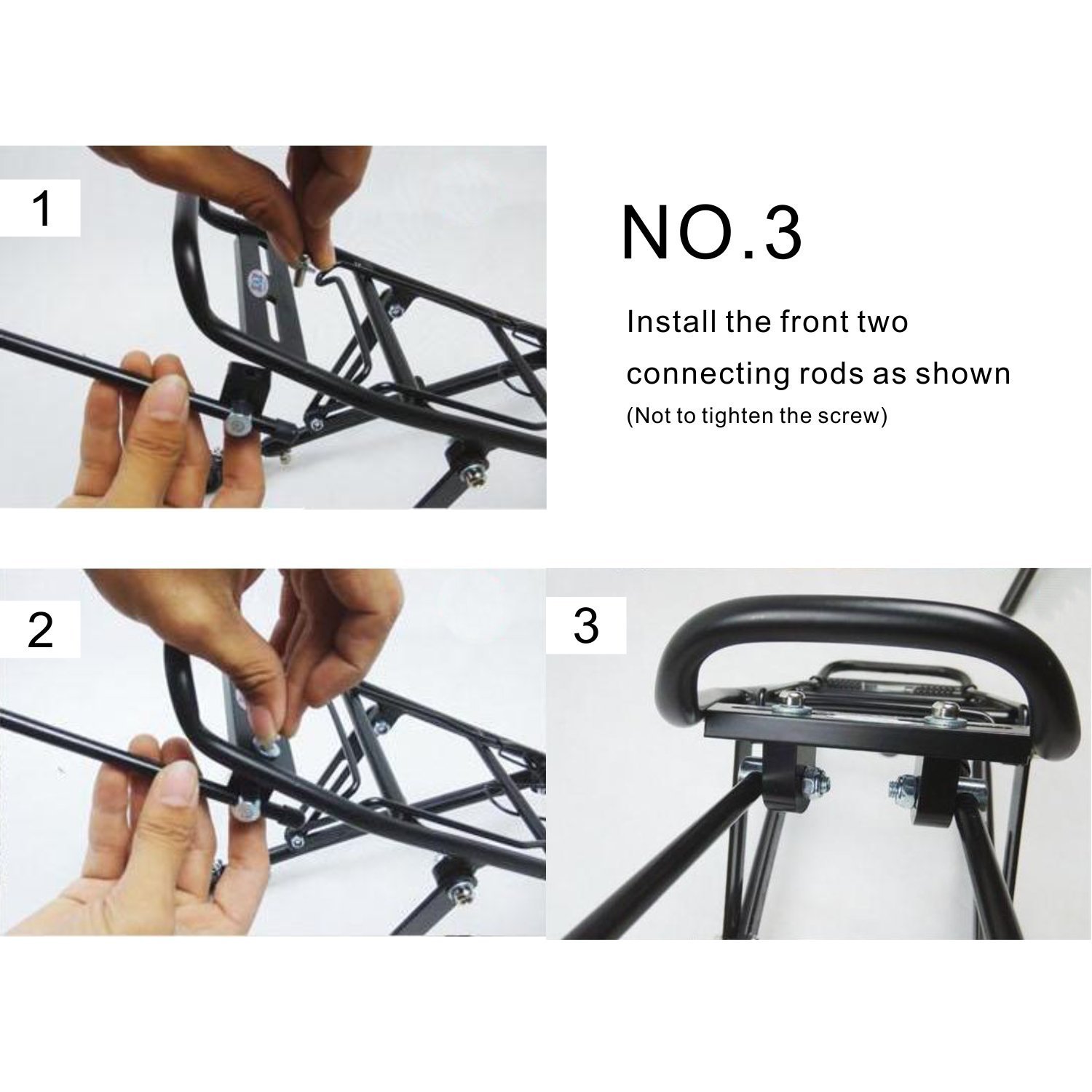 ตะแกรงหลังจักรยานแบบอลูมิเนียมจับตะเกียบหลัง