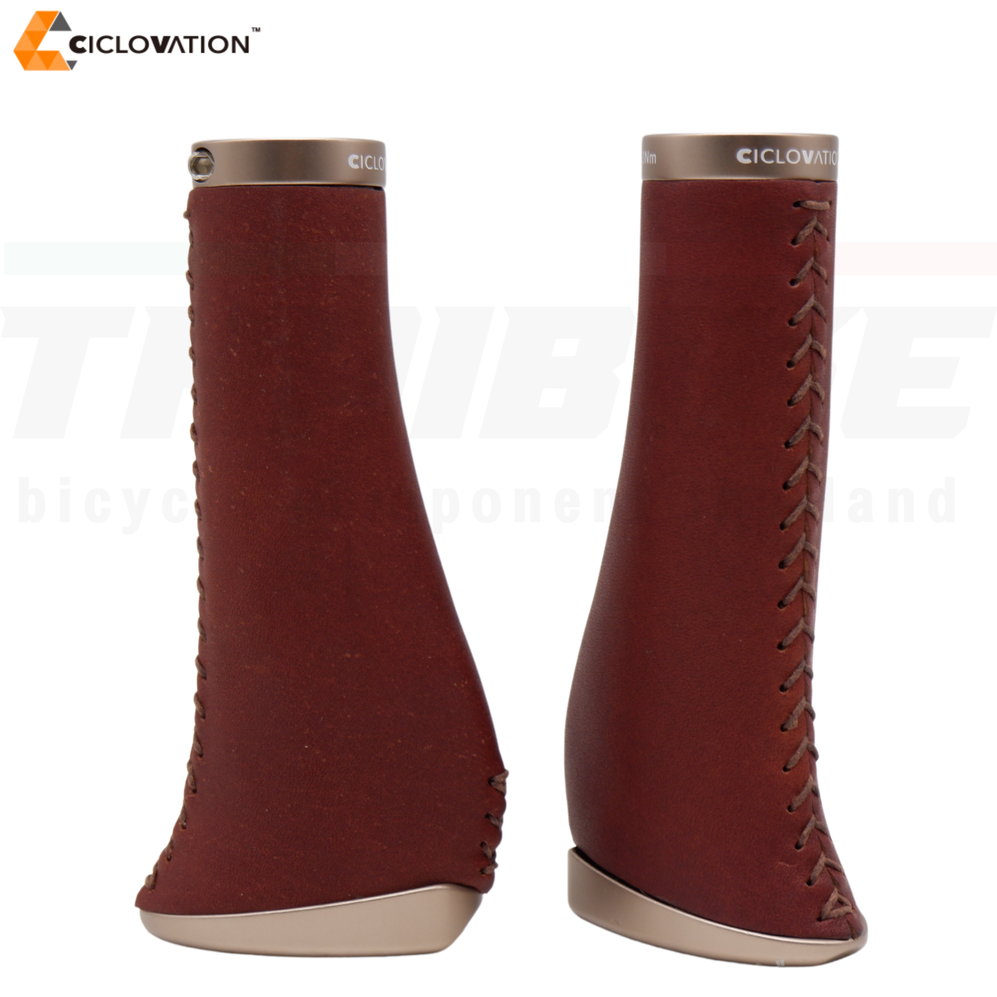 ปลอกแฮนด์จักรยานเสือภูเขาหนังแท้ CICLOVATION Premium Tomahawk Ergonomic Grip