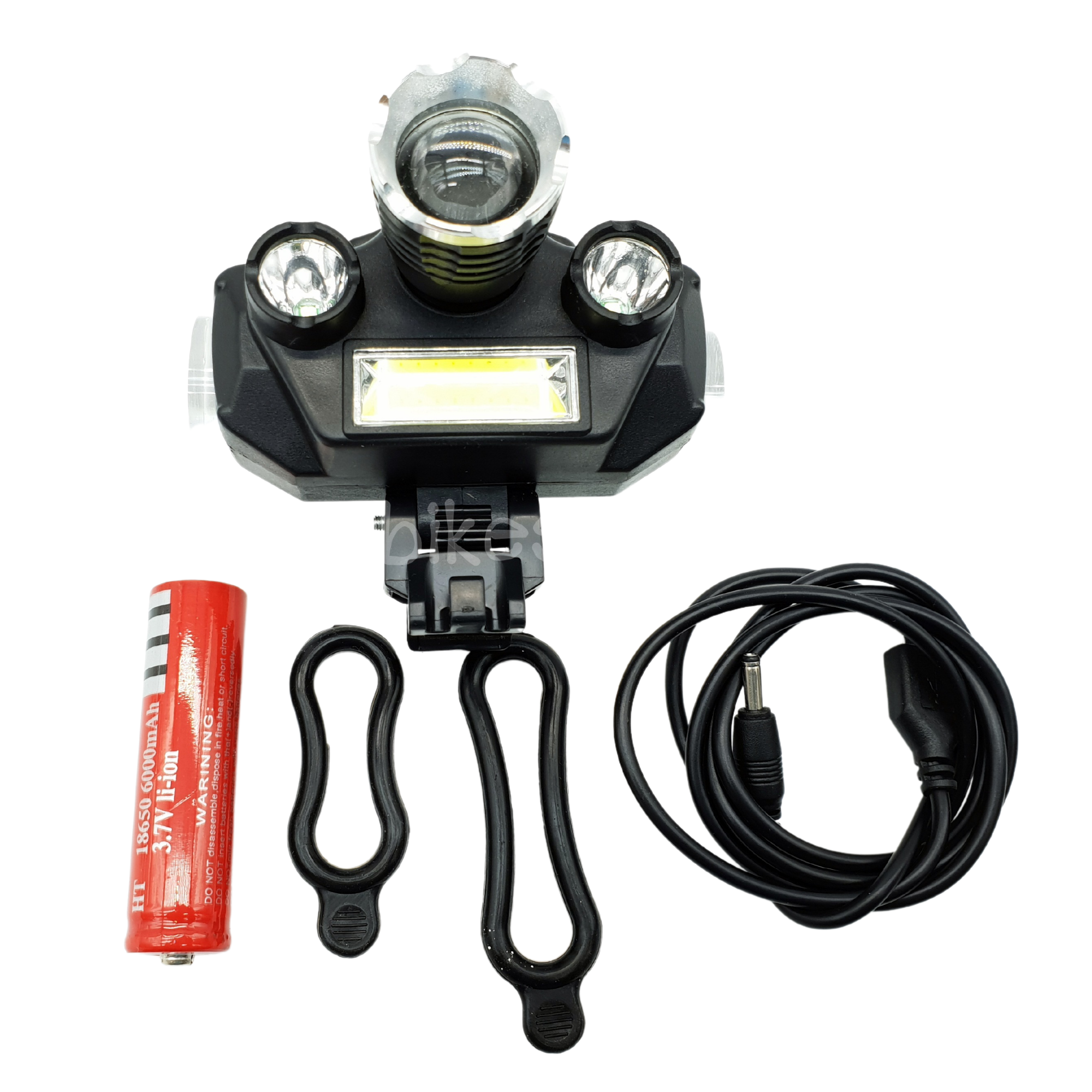 ไฟหน้าจักรยานชาร์จ USB 8812 แถมถ่าน 18650