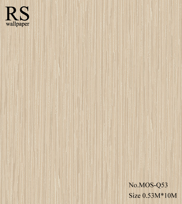 วอลเปเปอร์เทกเจอร์เส้นพื้นโทนสีน้ำตาลอ่อนมีกลิตเตอร์สีเงิน MOS-Q53