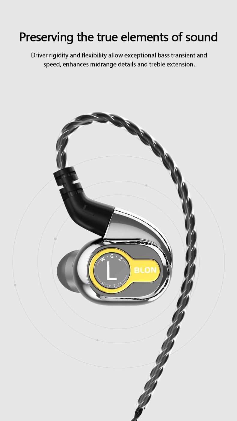 ขาย Blon BL05 หูฟัง Dynamic 10mm ใช้ Carbon Diaphragm เป็นส่วนประกอบไดร์เวอร์