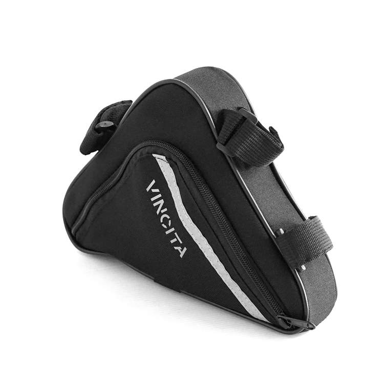 กระเป๋าใต้เฟรม VINCITA แบบสามเหลี่ยม B021 สีดำ