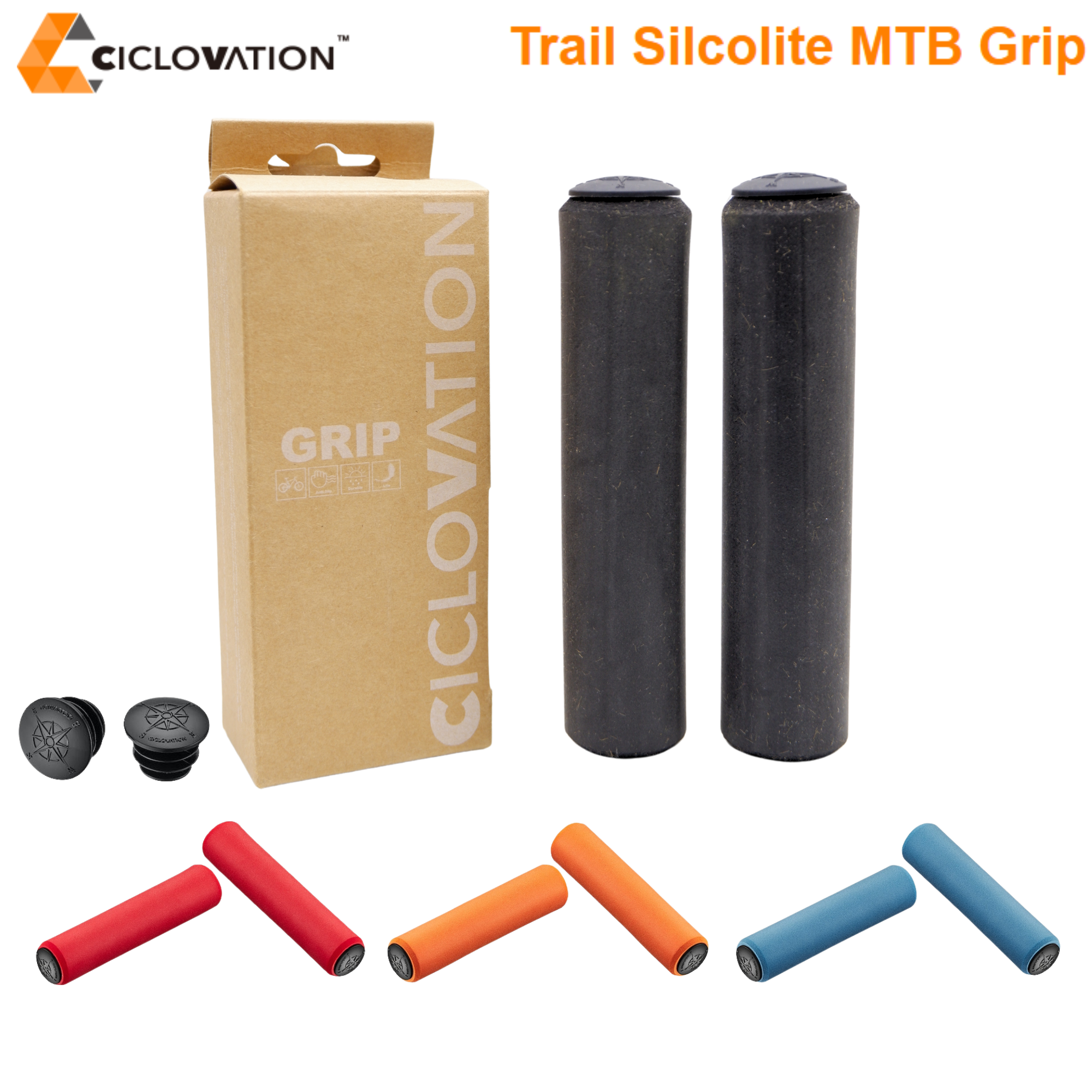 ปลอกแฮนด์จักรยาน Foam Silicone CICLOVATION Trail Silcolite MTB Grip