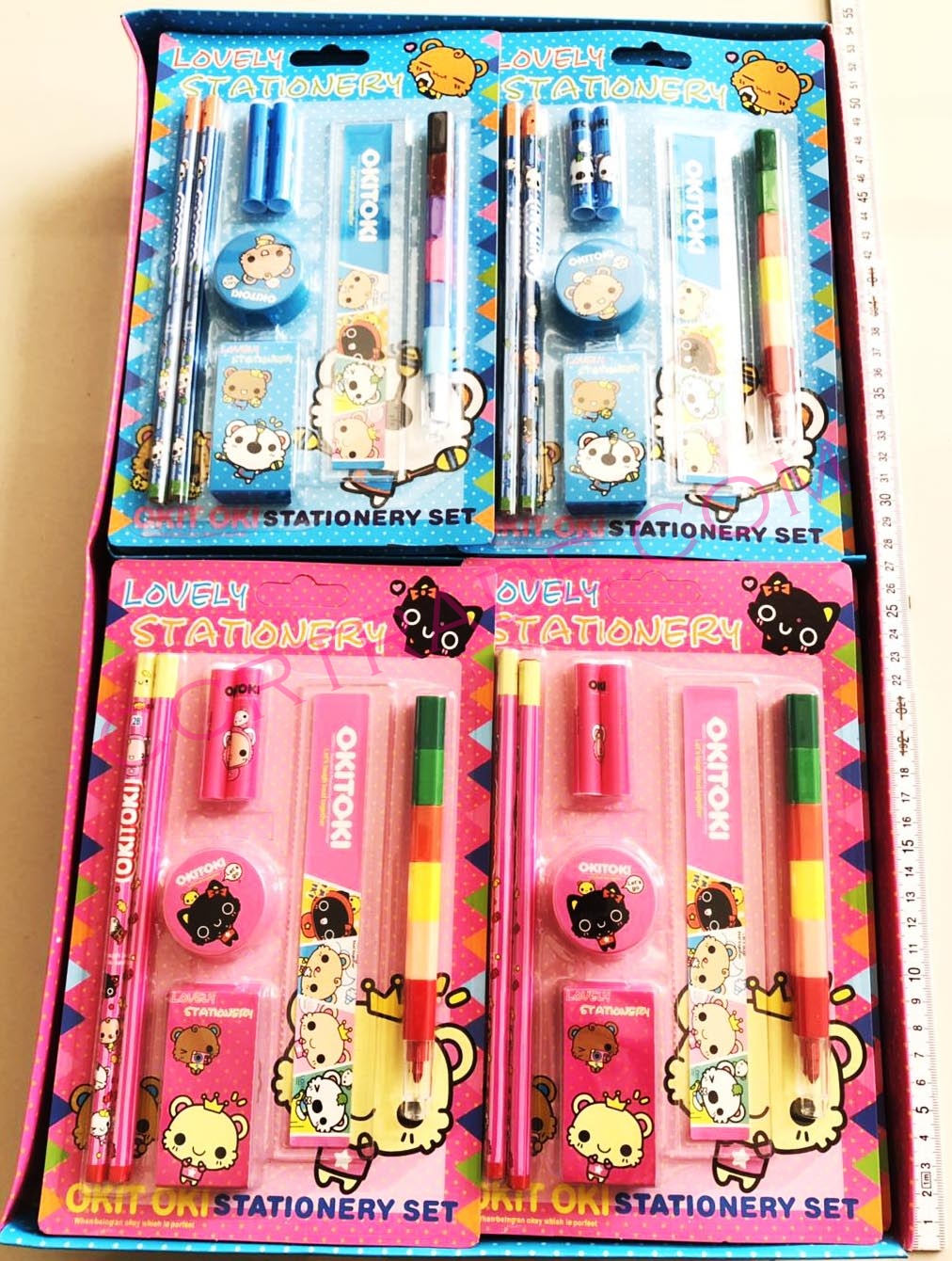 ชุดเครื่องเขียนระบายสี 24 ชิ้นกล่องเกาหลี 23 ซม.