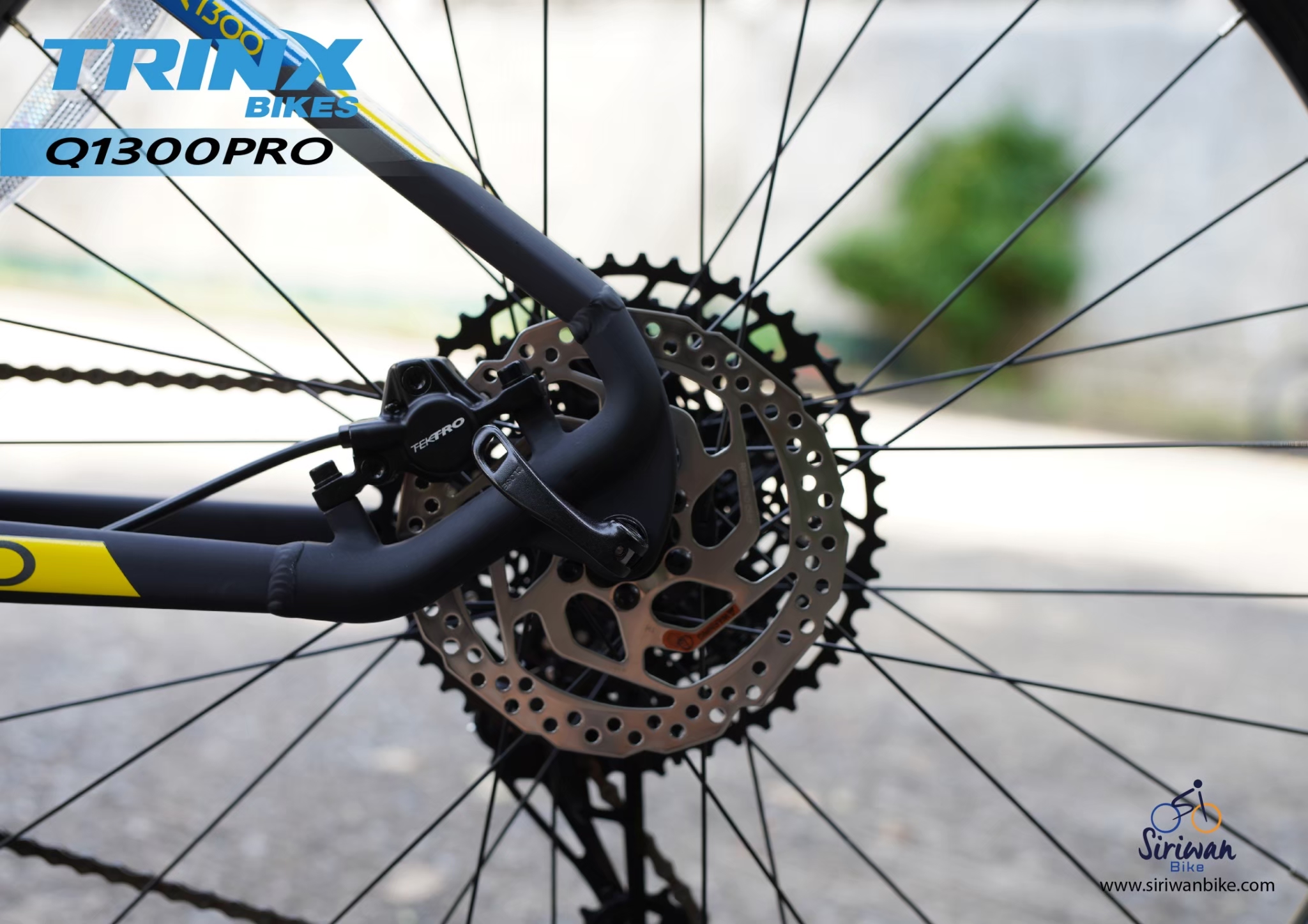 TRINX : Q1300 Pro เสือภูเขาเฟรมอลูมิเนียม ล้อ 29" Boost เกียร์ SRAM SX Eagle 12 สปีด โช้กลมรีโมท ดิสเบรกน้ำมัน Shimano ดุมแบริ่ง แกนสอด