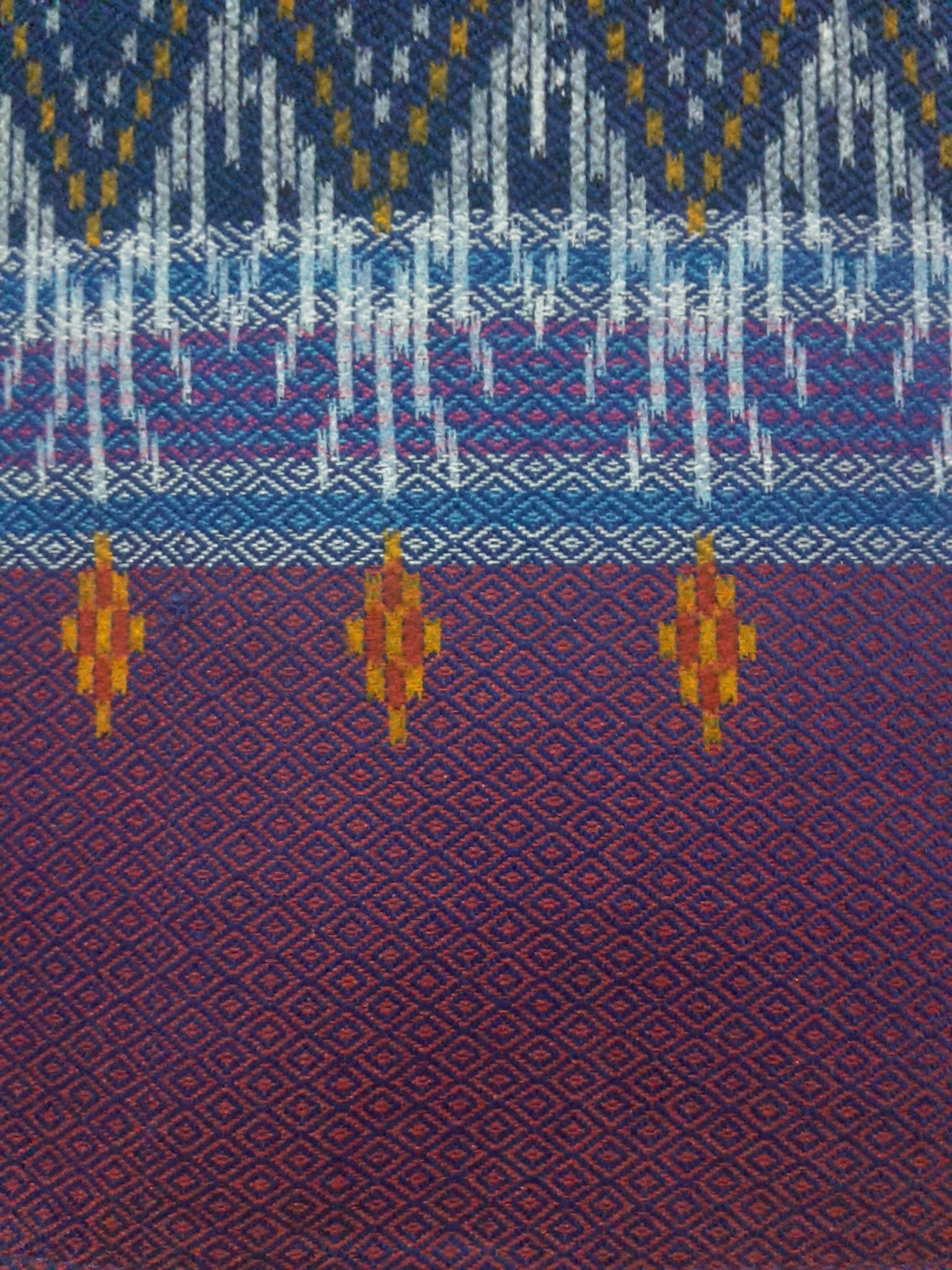 ผ้าถุงสำเร็จรูปแบบป้ายเลื่อนตะขอผ้าสีฟ้า ผ้าถุงสำเร็จรูปมัดหมี่ ผ้าฝ้ายมัดหมี่ตัดสำเร็จ พร้อมส่ง