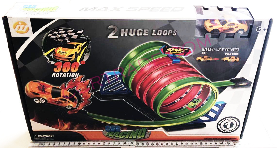 รางตัวต่อรถซิ่งตีลังกา 27 ชิ้นกล่องจัมโบ้ 46 ซม.(1x2)