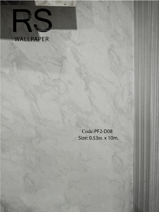 วอลเปเปอร์ลายหินอ่อนสีโทนอ่อนเทาแกมขาว PF2-D08