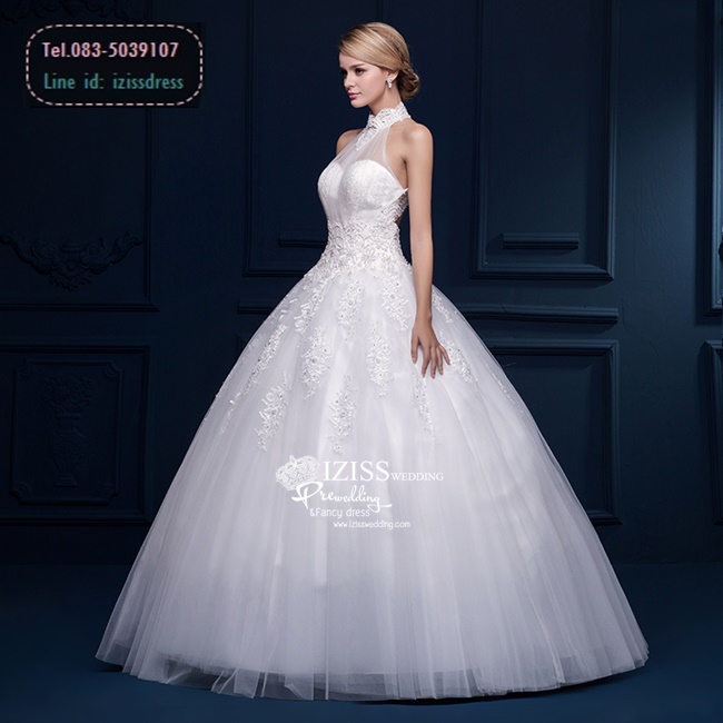 BR168 **พรีออเดอร์**ชุดแต่งงาน&ชุดเจ้าสาวเกาะอกแบบยาวสีขาวเกรดพรีเมี่ยม ดีเทลช่วงคอตัดต่อลูกไม้ผสมเลื่อมซีทรูด้วย้าตาข่ายโปร่งช่วงเนินอก เข้ารูปช่วงเอวให้ผอมเพรียว เรียบหรูน่ารัก สวยโดดเด่นไม่ซ้ำใคร