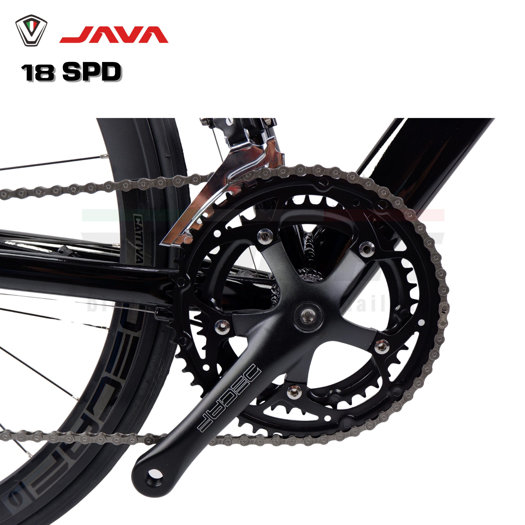 จักรยานเสือหมอบอลูมิเนียมดิสก์เบรค JAVA VELOCE 3D 18 สปีด