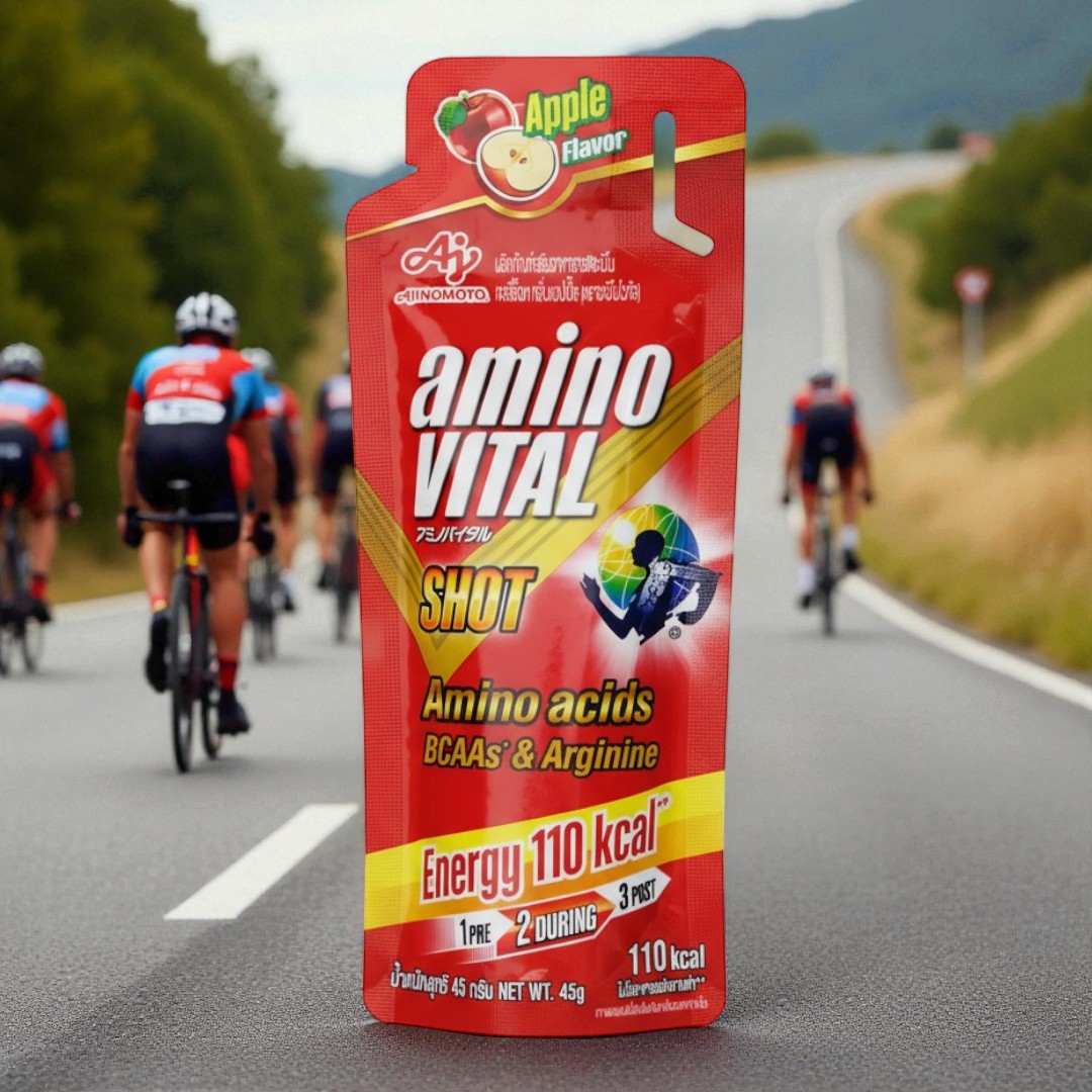 aminoVITAL Amino Acid Gel Shot เจลพลังงานพร้อมทาน รสแอปเปิ้ล (45 กรัม / 100 กรัม)