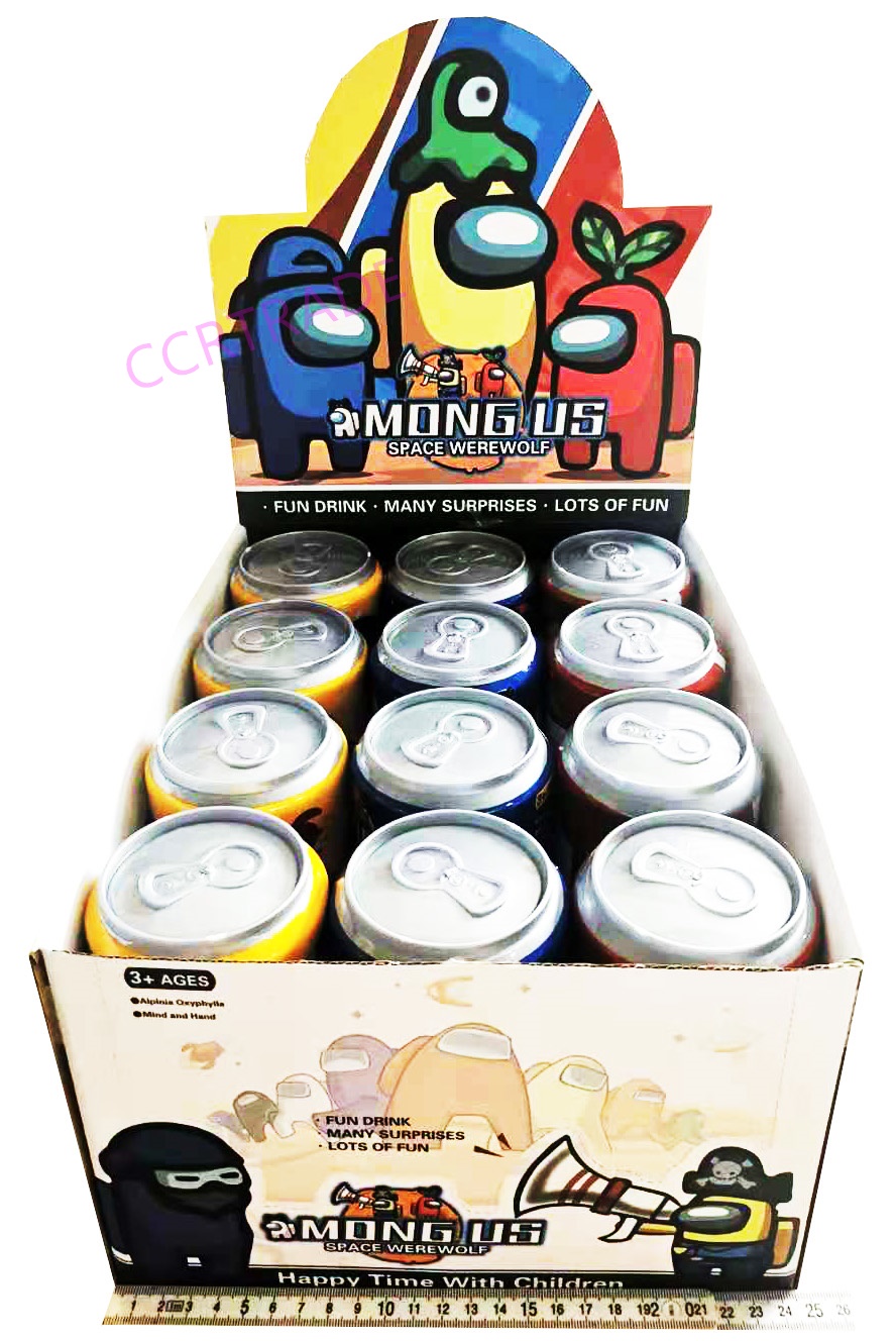 อะมองอัสกระป๋อง มีเสียง มีไฟ 7.5x16 ซม.(งานห้าง)(1x3)