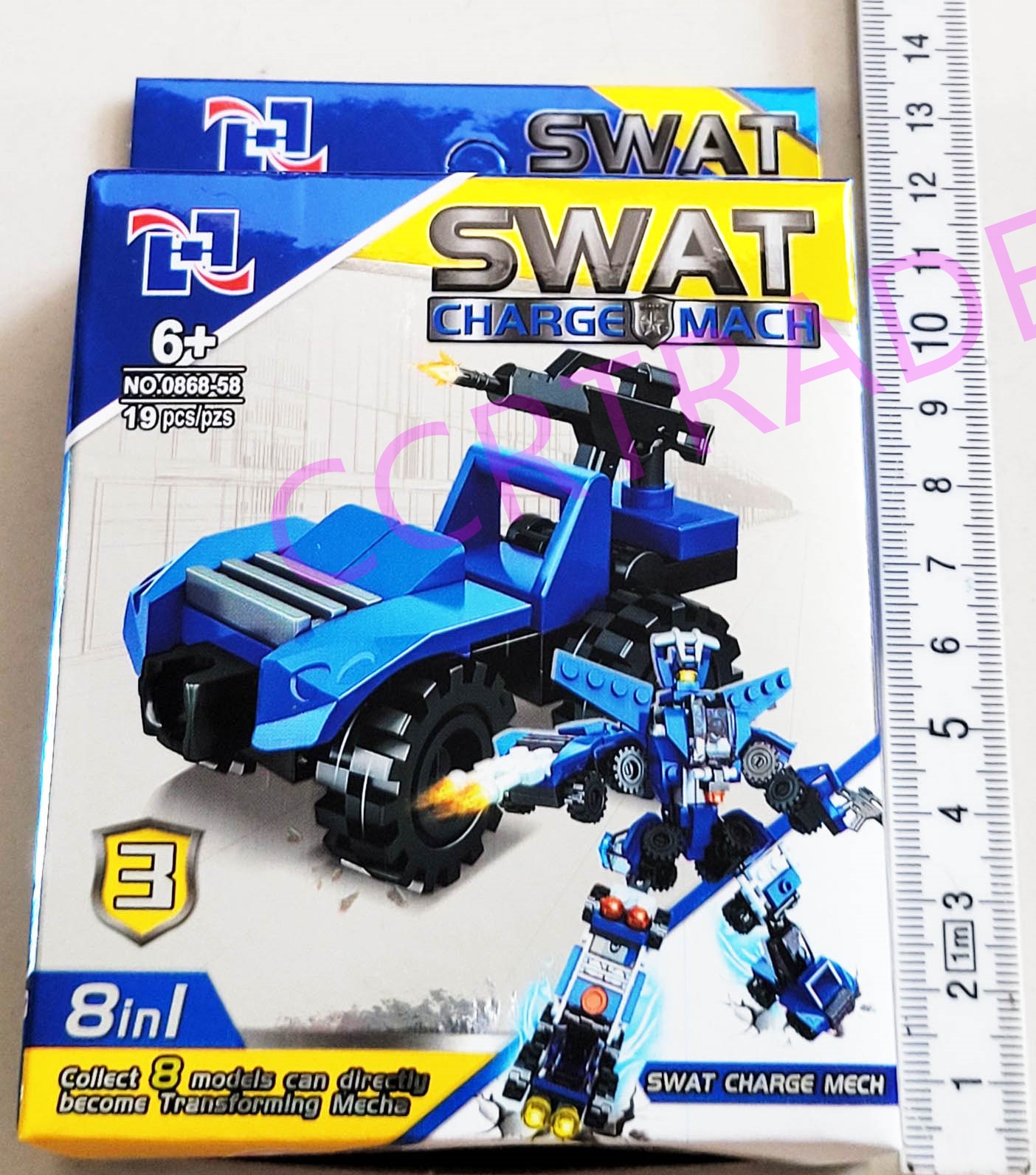 เลโก้หน่วยสวาทกล่องเงา 8 แบบ 9.5x14 ซม.(งานห้าง)