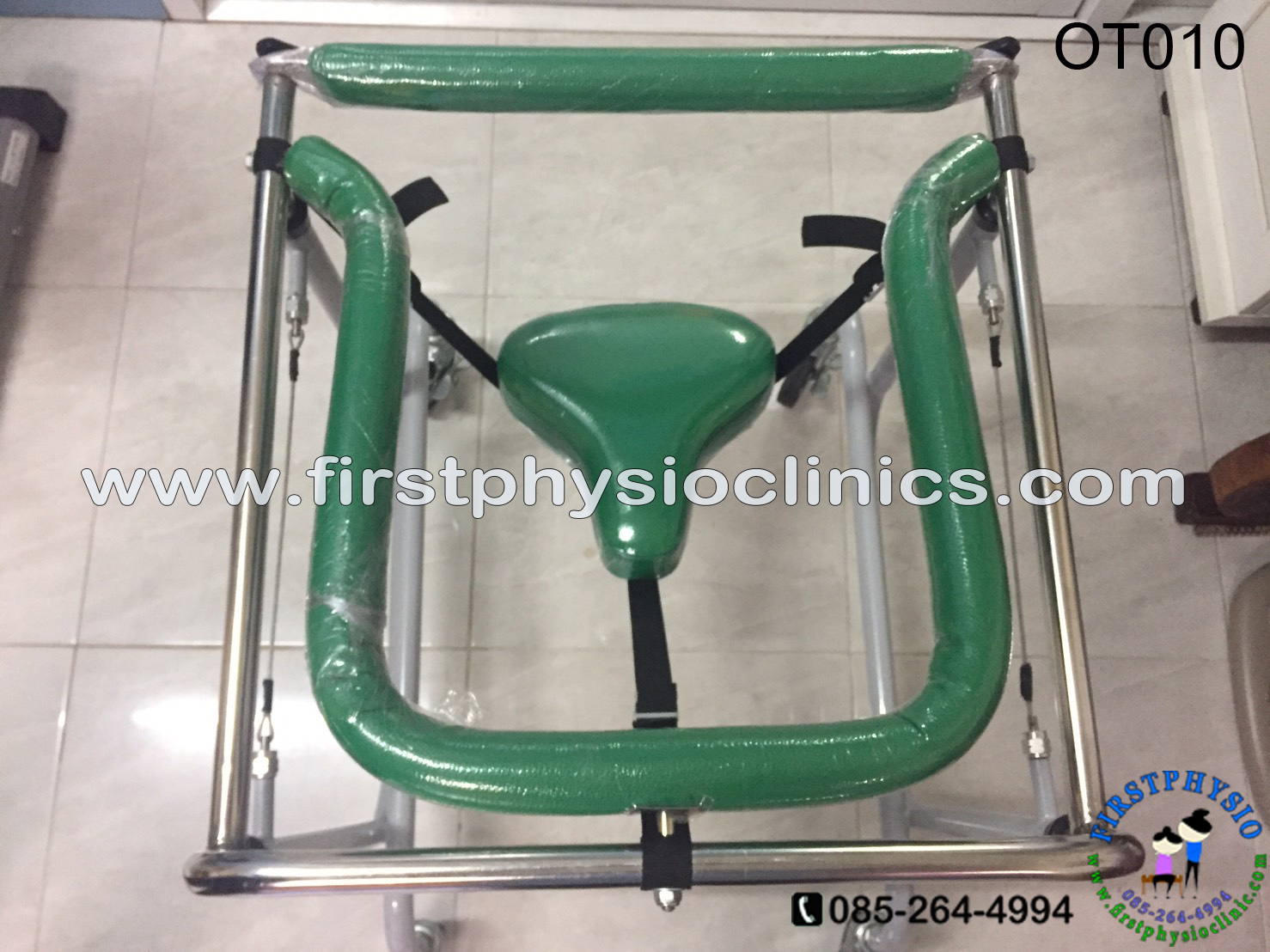 เครื่องช่วยฝึกเดิน แบบมีล้อสี่ล้อพร้อมอาน สำหรับเด็ก (Child Wheeled Walker)