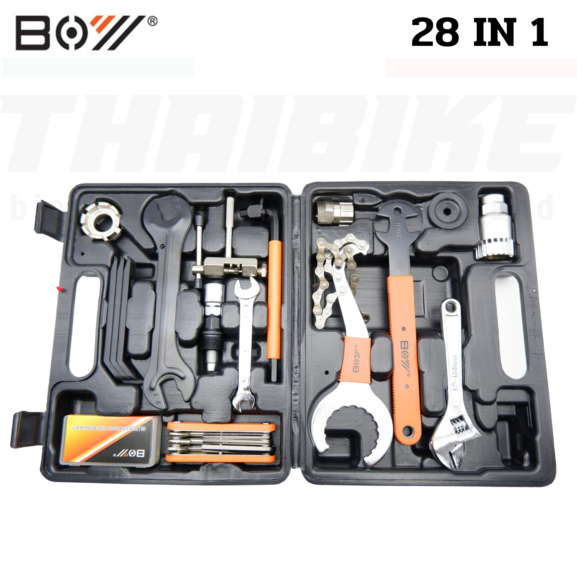 กล่องเครื่องมือซ่อมจักรยานเสือหมอบ เสือภูเขา BOY 28 IN 1 Genuine