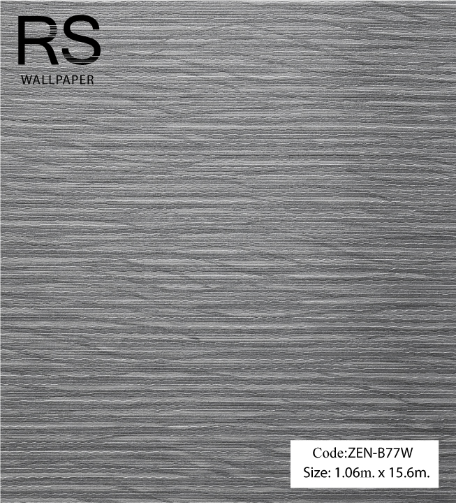 วอลเปเปอร์เทกเจอร์หินตัดโทนสีดำเทาเข้ม ZEN-B77W