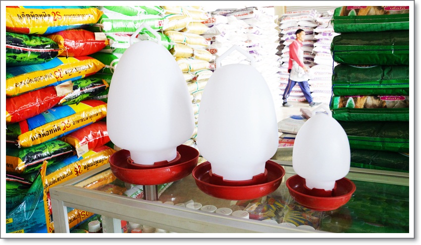 ขวดน้ำไก่ขนาดใหญ่ 2gl (8 ลิตร) สีแดง