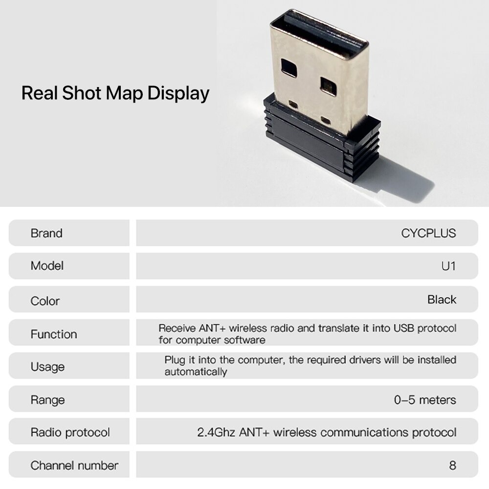 MAGENE CYPLUS USB ANT+ Stick Adapter for Garmin Forerunner for Zwif for Wahoo