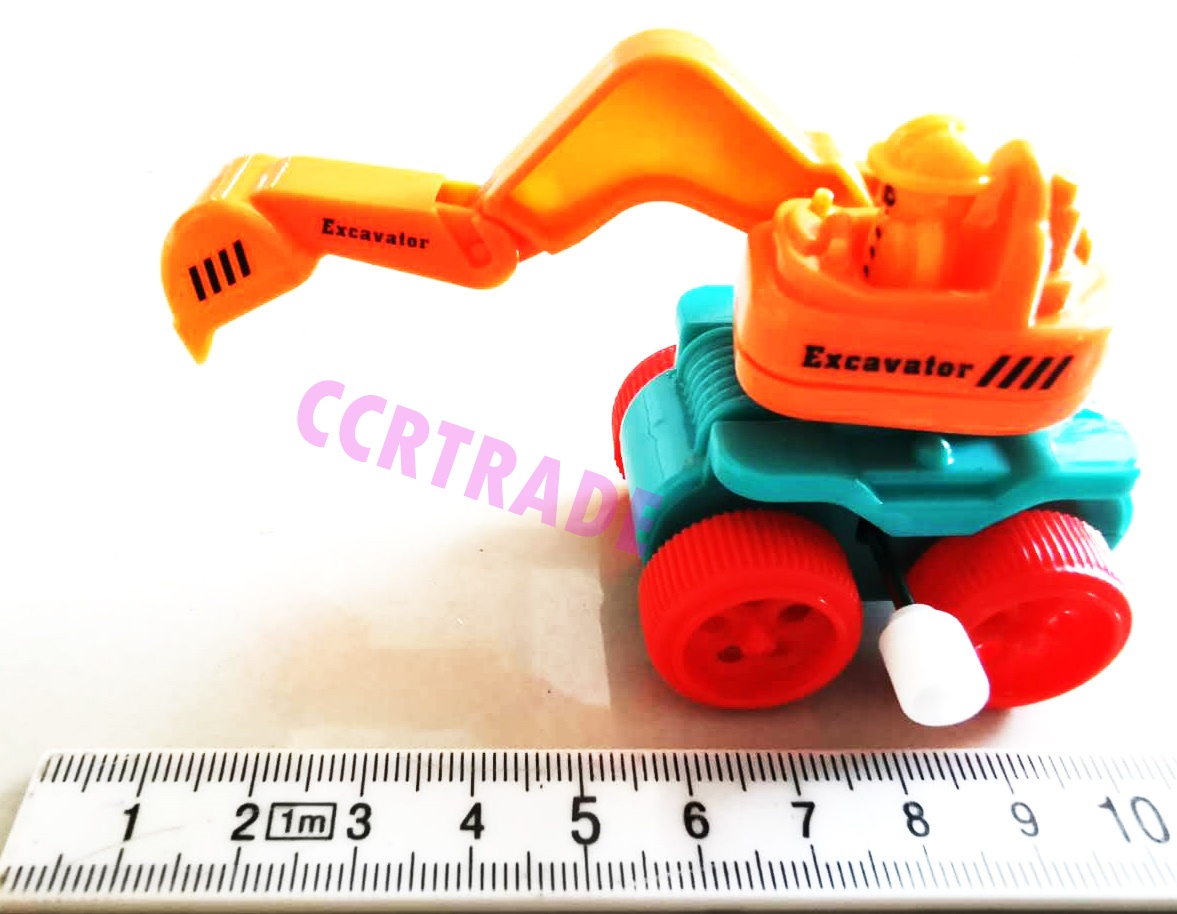 รถแม็คโคร ไขลานถาด(หมุนได้) 4.5x10 ซม.(งานห้าง)