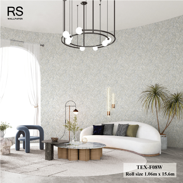 วอลเปเปอร์ ลายหินอ่อน สีเทาปนสีน้ำเงินทอง TEX-F08W