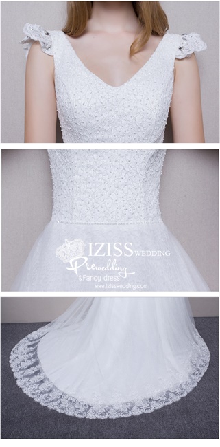 BR213 **พรีออเดอร์**ชุดแต่งงาน&ชุดเจ้าสาวแบบยาวสีขาวเกรดพรีเมี่ยม หรูหราน่ารัก สวยโดดเด่นไม่ซ้ำใคร สวยงามดุจเจ้าหญิง