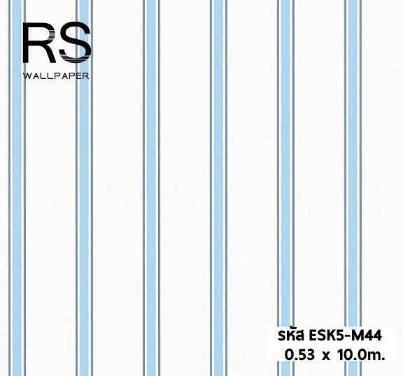 วอลเปเปอร์การ์ตูน ลายทาง สีฟ้า ขาว ESK5-M44