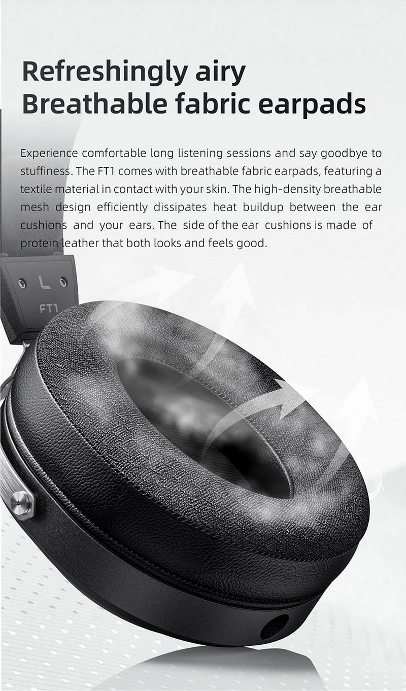 FiiO FT1 หูฟัง Headphones ไดรเวอร์ไดนามิก 60มม. ฝาครอบหูฟังไม้วอลนัทอเมริกัน ประกันศูนย์ไทย