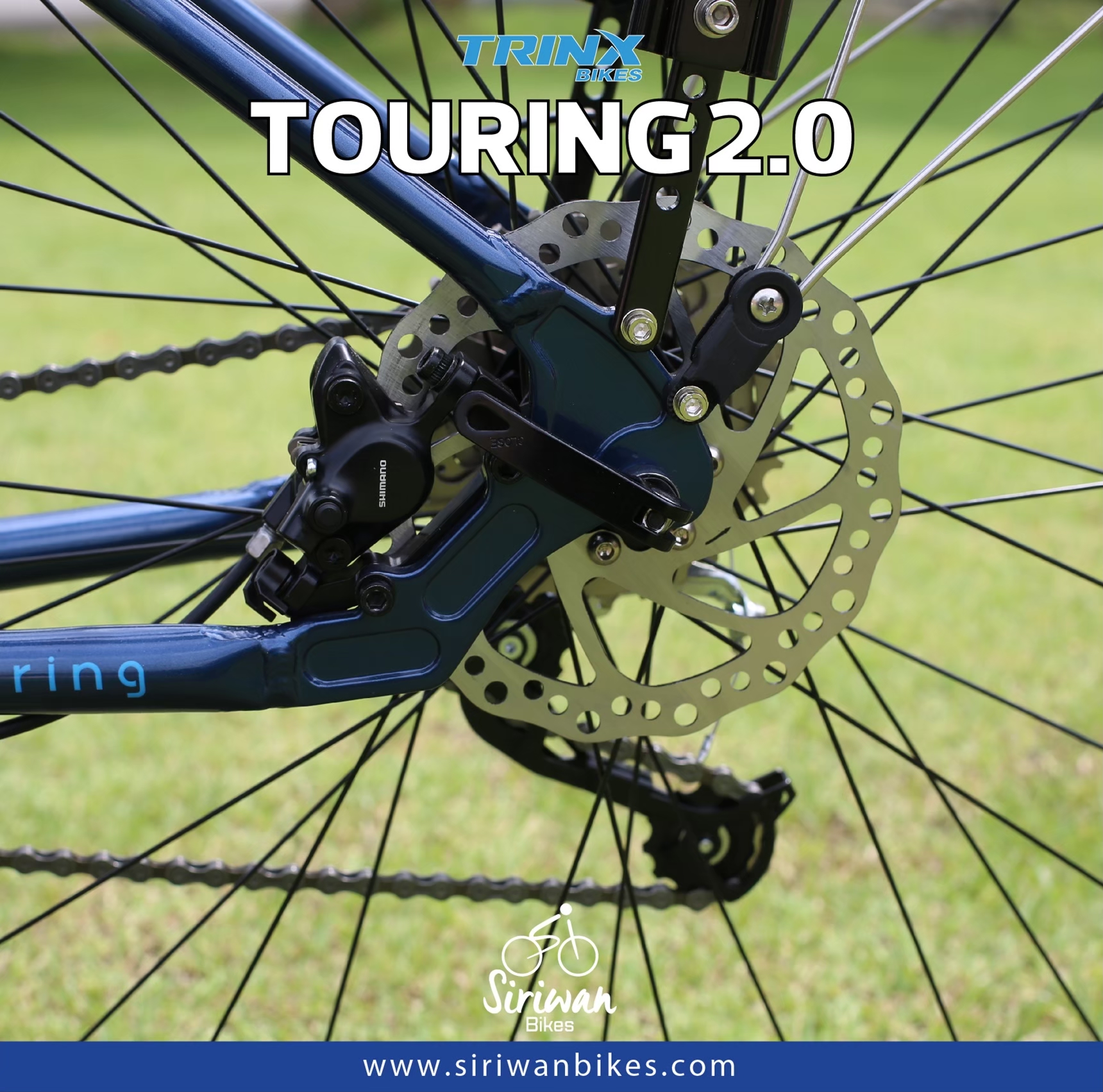 TRINX : TOURING 2.0 เฟรมอลูมิเนียม Shimano 27 สปีด ดิสเบรคน้ำมัน