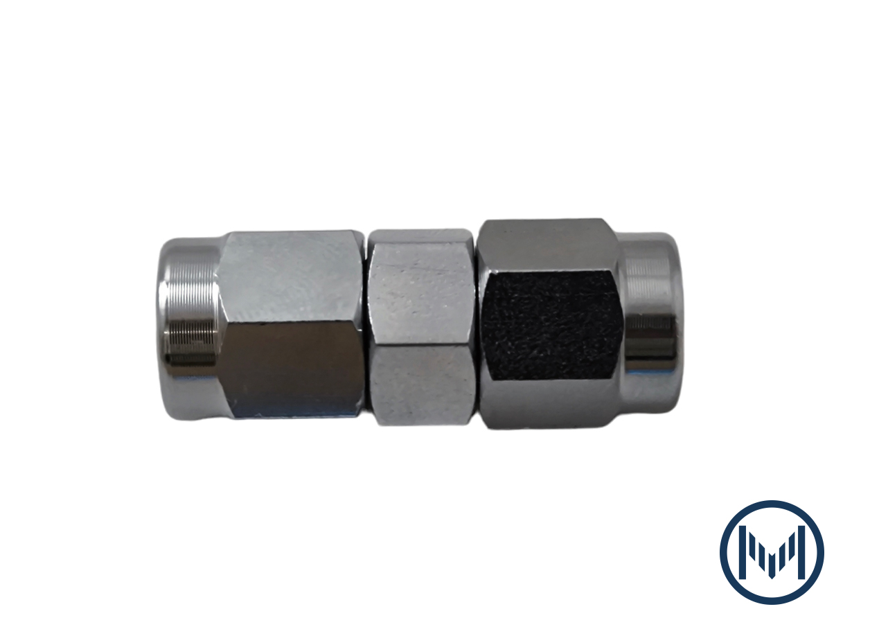 ข้อต่อลมแบบตรง น็อตล็อก สายPU 5x8mm. 2 ด้าน