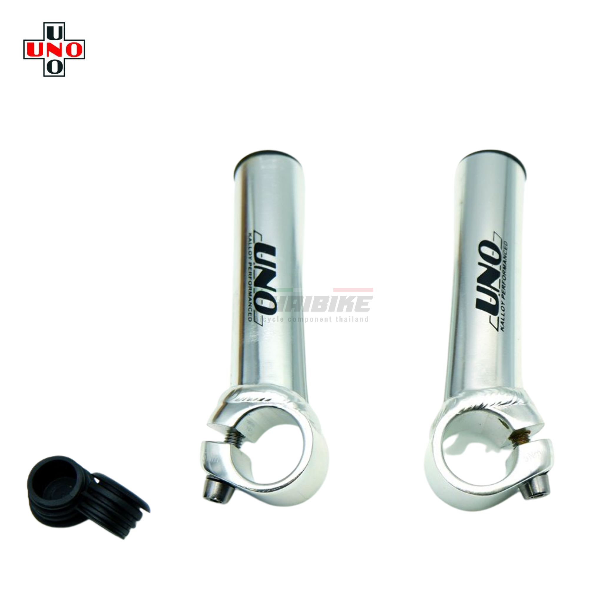 บาร์เอนติดจักรยานแบบอลูมิเนียม UNO งานไต้หวัน สีเงิน