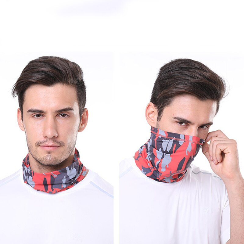 ปั่นจักรยาน ตกปลารุ่นเย็บขอบ ผ้าคลุมหัวทั้งใบ ผ้าบัฟแบบลาย กันแดด กันฝุ่น เช็ดเหงื่อ ผ้ากันเหงื่อ ลายสวย ลายพราง